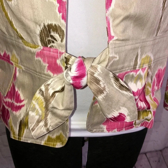 J28 NWT 3 SISTERS TIE FRONT JACKET MULTICOLOR SZ S - Picture 6 of 8